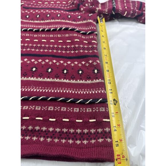 CJ Banks Nordic Cardigan Sweater 1X Button Up Hand Embroidered Christmas - Picture 6 of 7